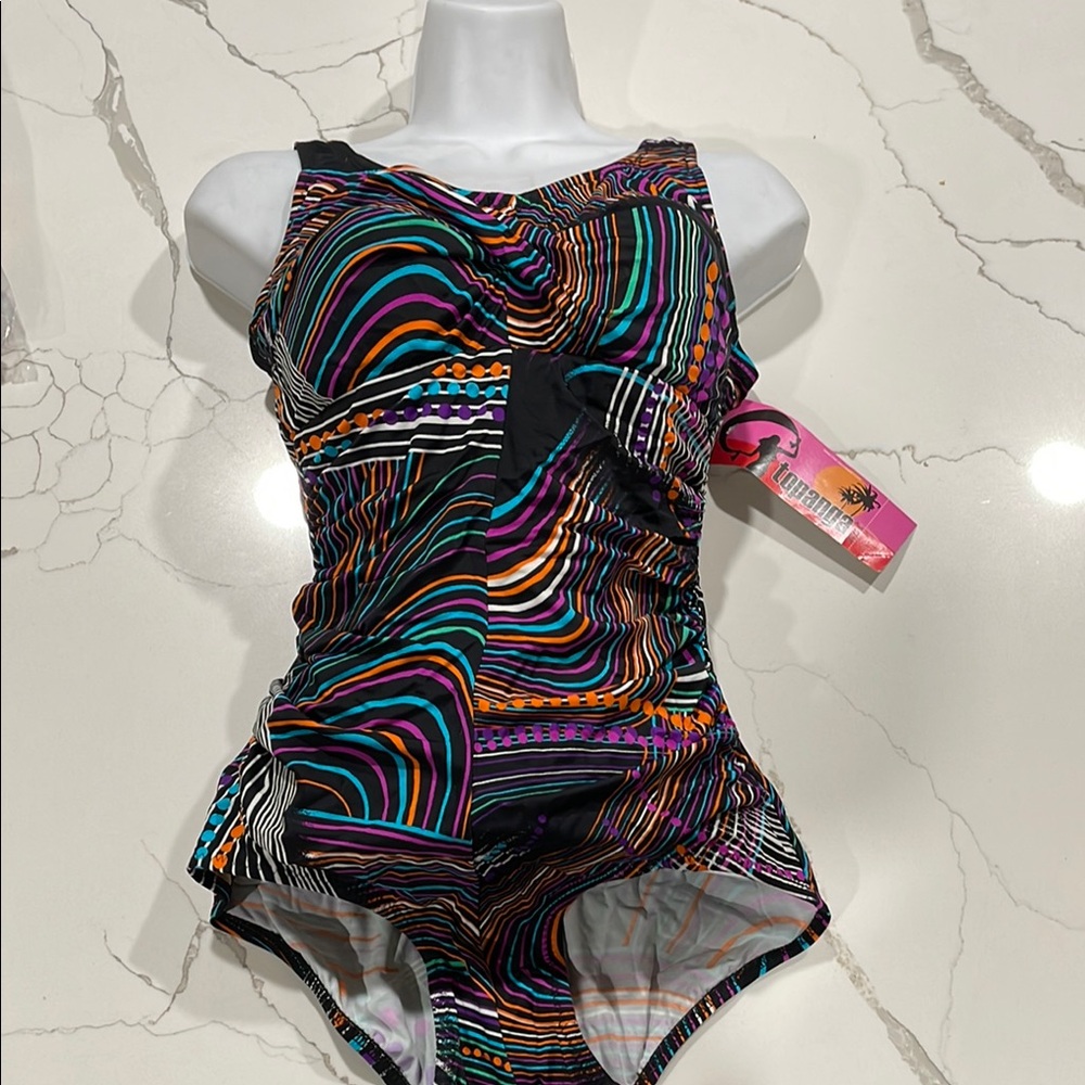 NWT Colorful Striped WNS Swimsuit